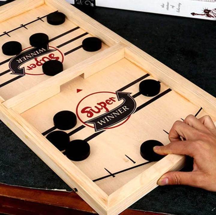 Wooden Sling Hockey Board Game